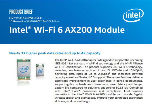 intel corporation wi fi 6 ax200ngw